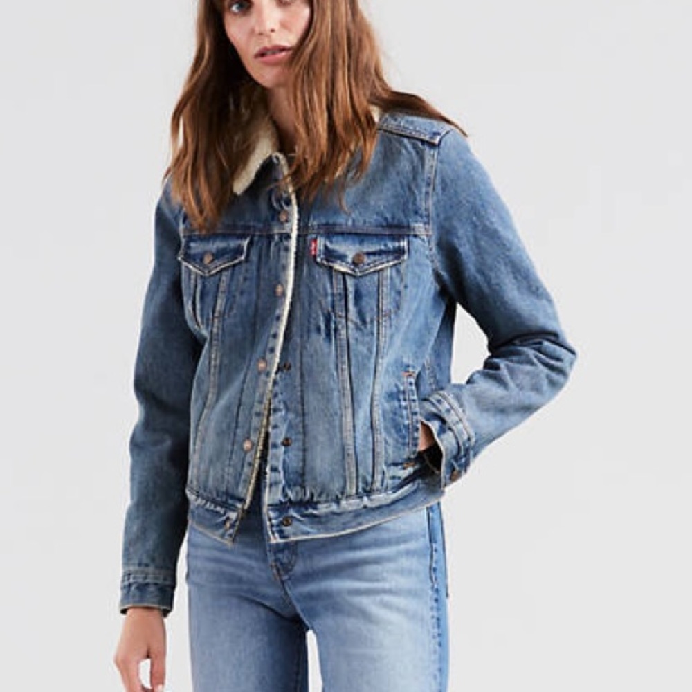 Levi’s original Sherpa jacket med wash size L